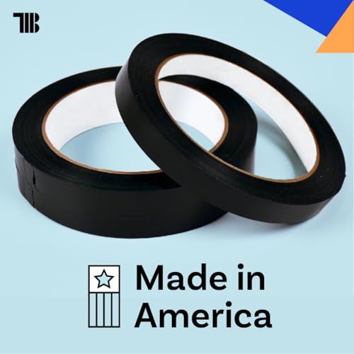 TapeManBlue Strapping Tape, Black Tensilized Polypropylene Strapping Tape for Banding, Bundling, Packaging and Palletizing, Made in USA (18 mm x 55m (96 Rolls)) - size: 18 mm x 55m (96 Rolls)