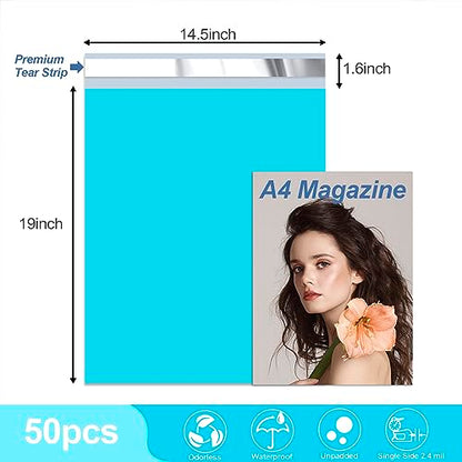 JinRuiKJ Thank You Poly Mailers 14.5x19 Inch, 50 PCS, Blue - color: Blue, size: 14.5*19inch 50pcs