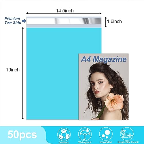 JinRuiKJ Thank You Poly Mailers 14.5x19 Inch, 50 PCS, Blue - color: Blue, size: 14.5*19inch 50pcs