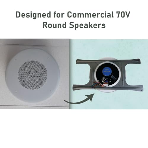 Skywalker Drop Ceiling T-Bar Bridge for 8-Inch 70V Commercial Ceiling Speakers – Heavy Duty Mounting Plate for Tile Grid Installation