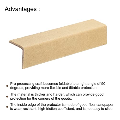 PATIKIL Adjustable Cardboard Corner Protector Package Frame Protectors L Shaped 150x30mm Thick 3mm for Art, Packing, Shipping, Pack of 50 - size: 150x30mm