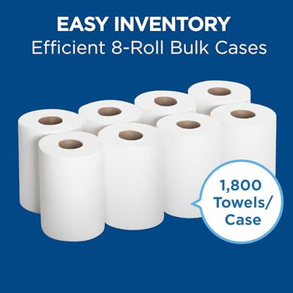 Georgia-Pacific SofPull Junior Centerpull Premium Paper Towels, Commercial Bulk Dispenser Refills, 225 Sheets Per Roll, 8 Rolls Per Case, White, 28125 - size: 225 Count (Pack of 8)