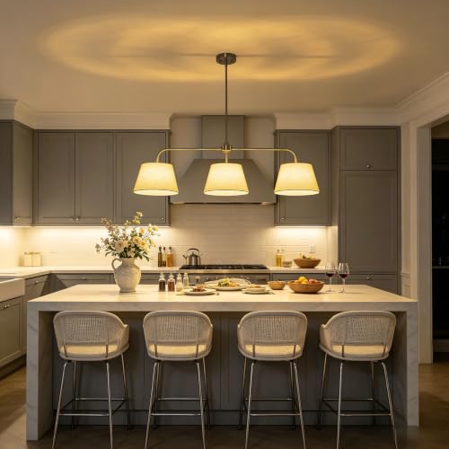 40" Nickel Kitchen Island Lighting, Linear Chandeliers for Dining Room - color: Nickel