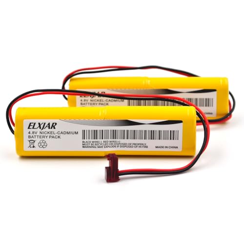 (2-Pack) 4.8V 800mAh Ni-Cd Battery for Sure-Lites 026-161, OSA009