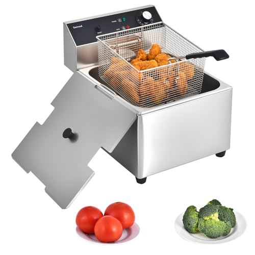 Commercial Deep Fryer with Basket, 20QT 1700W Electric Fryer for Home Use - size: 11L