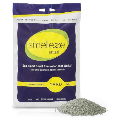 SMELLEZE Yard & Outdoor Pet Urine Odor Absorber Granules, 25 lb - size: 25 Pound