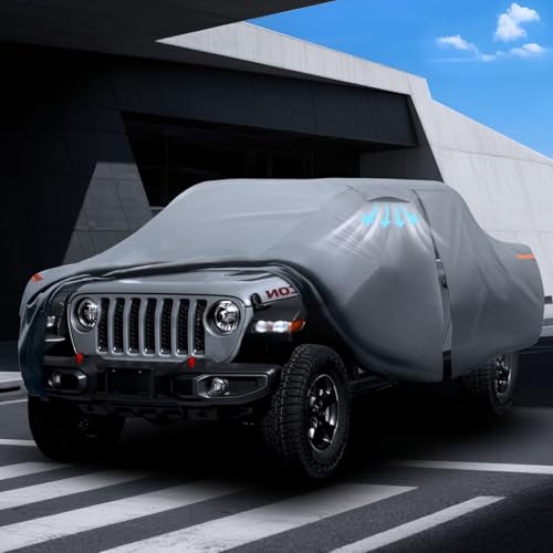 Nissan Frontier Truck Cover Custom Fit 2021-2026 King Cab Short Bed(6') with Door Zipper, 10 Layers Pickup Truck Cover Waterproof All Weather, Car Tarp for Wind Dust Sun etc Protection - size: Custom fit Nissan Frontier King Cab SB
