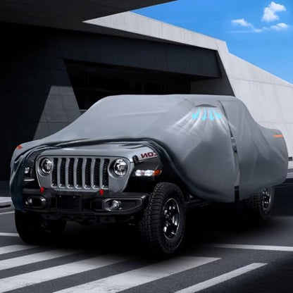 Nissan Frontier Truck Cover Custom Fit 2021-2026 King Cab Short Bed(6') with Door Zipper, 10 Layers Pickup Truck Cover Waterproof All Weather, Car Tarp for Wind Dust Sun etc Protection - size: Custom fit Nissan Frontier King Cab SB