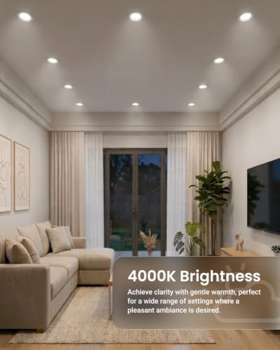 Sunco 12 Pack 6 Inch Retrofit LED Recessed Lighting Can Downlight, 13W=75W - color: 4000K Cool White