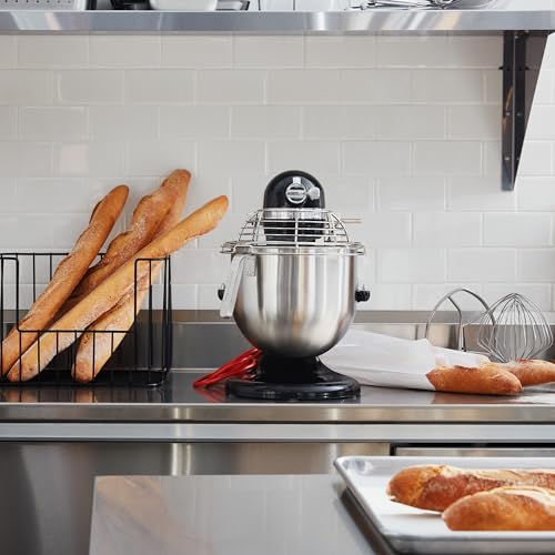 KitchenAid Commercial Series 8 Quart Bowl-Lift Stand Mixer with Stainless Steel Bowl Guard - KSMC895 - color: Onyx Black, style: With Bowl Guard