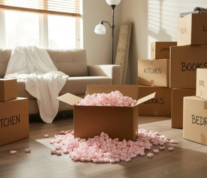 Pink Packing Peanuts, 7 Cubic Feet - color: Pink, size: 7CuFT