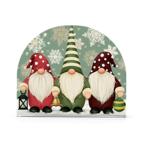 Christmas Elf Napkin Holder for Table Acrylic Tissue Dispenser - color: Christmas Elf