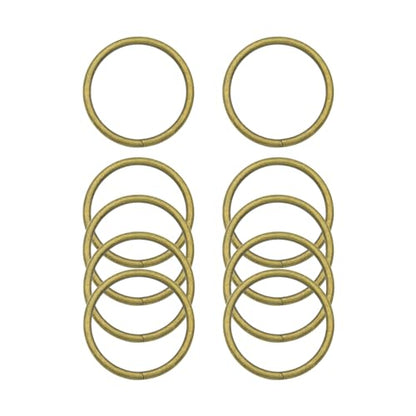 40pcs 4 Sizes O Rings Welded Strong Metal Heavy Duty Round Ring for Pet Collars Buckle Belts Strap Webbing Sewing - color: 3/2"(38mm) Bronze 10pcs