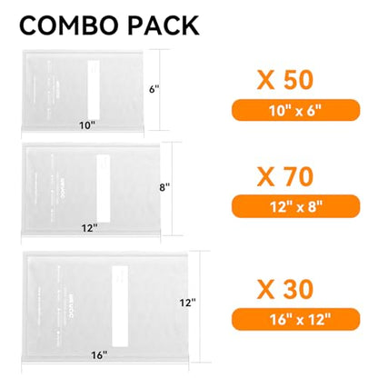 Wevac Vacuum Sealer Bags,150Pcs Gallon 11"x16", Quart 8"x12", Pint 6"x10" - size: 11"x16", 8"x12" and 6"x10" 150 Count