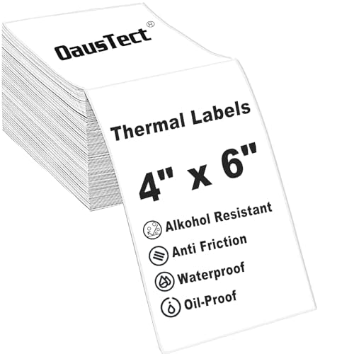 OausTect 4x6 Shipping Label 500 Fanfold Labels for Rollo, Zebra Direct Thermal Printer, with Perforations - size: 500 Labels