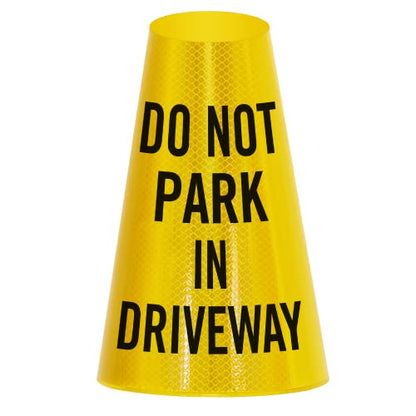 SmartSign “Do Not Park in Driveway” Bright Reflective Cone Message Sleeve, [Cone Not Included] - color: Do Not Park in Driveway, size: Pack of 1