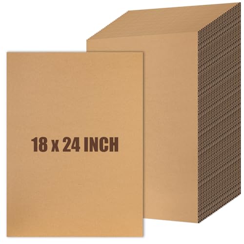 Feifeiya 30 Pack Corrugated Cardboard Sheets for Shipping, 24 x 18 Inch - size: 18 x 24 Inch