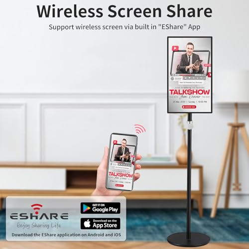 15.6" Digital Signage Display with Adjustable Stand - color: Black, size: 2+32