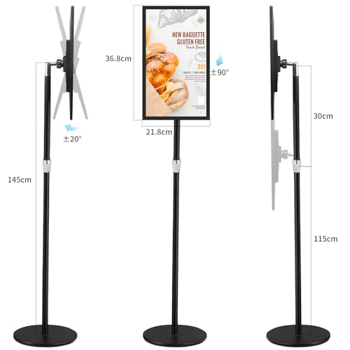 15.6" Digital Signage Display with Adjustable Stand - color: Black, size: 4+64