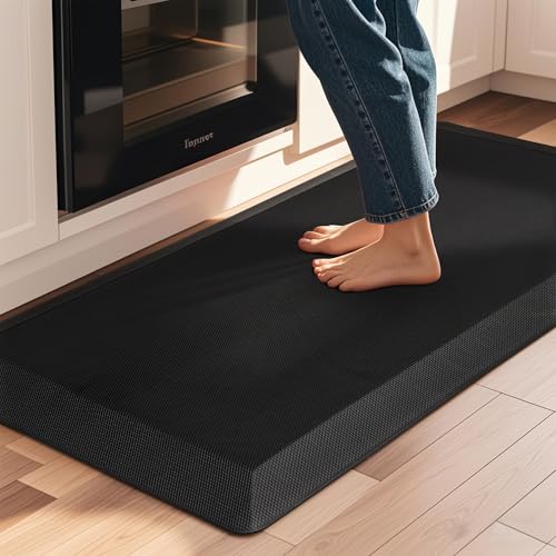 Tyrot Extra Thick Anti Fatigue Mat for Kitchen Floor, 20x39, Black - color: Black, size: 39"L x 20"W x 0.9"Th