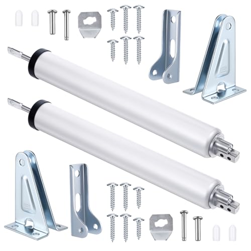 2 Sets Storm Door Closer, Heavy Duty Pneumatic Screen Door Closer with Hold Open, Pneumatic Door Closers Kit for Home with Adjustable Speed(Sliver)