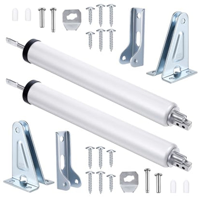 2 Sets Storm Door Closer, Heavy Duty Pneumatic Screen Door Closer with Hold Open, Pneumatic Door Closers Kit for Home with Adjustable Speed(Sliver)