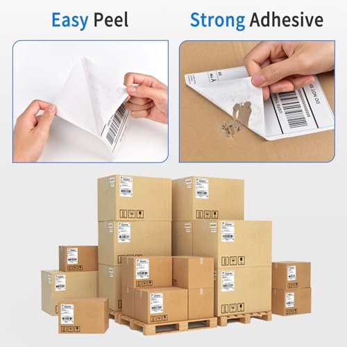1000 Fanfold 4 x 6 Direct Thermal Labels White Perforated Shipping Labels