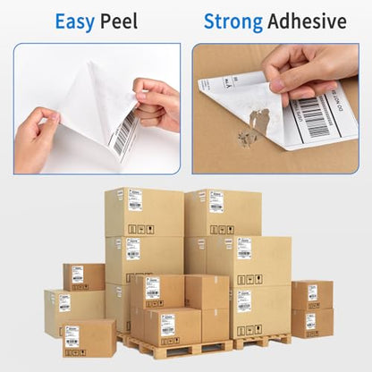 1000 Fanfold 4 x 6 Direct Thermal Labels White Perforated Shipping Labels