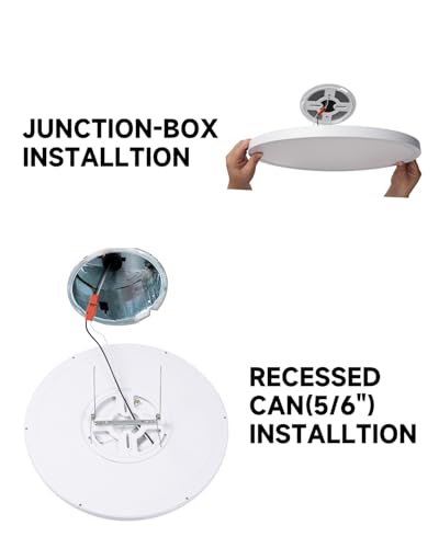 7 Inch Flush Mount LED Ceiling Light - Dimmable Ultra Slim 0.67in Round Flat Ceiling Lamps, 2700K/3000K/4000K/5000K/6000K Selectable LED Lights for Bathroom, Basement, 7 Inch 4Pack White - color: White-4 Pack, size: 7 Inch