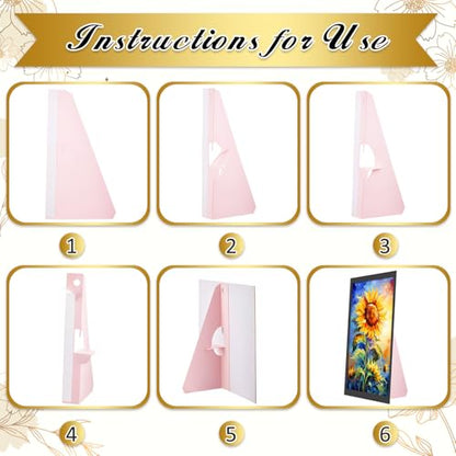 Marspark 12 Pack Self Stick Easel Back Poster Stand,12 Inch,Light Pink - color: Light Pink, size: 12 Inch
