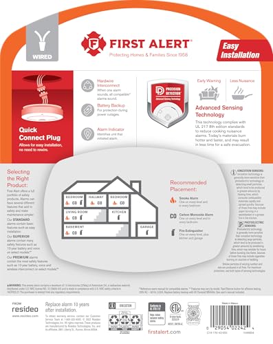 First Alert Hardwire Smoke Alarm - size: 6-Pack, style: Precision Detection