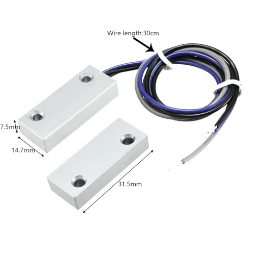 Gebildet Rolling Door Contact Magnetic Reed Switch Alarm with 3 Wires for N.O./N.C. Applications MC-51 - color: Silver-E1279T