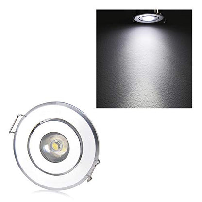 10pcs 2 inch Gimbal LED Recessed Light Small Recessed Lights AC120V - color: Cool White/Silver