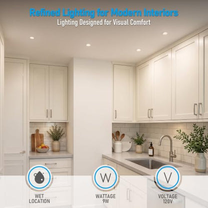 TORCHSTAR 8-Pack 5CCT 3 Inch LED Recessed Light Canless, White - color: White-5CCT, size: 3 Inch