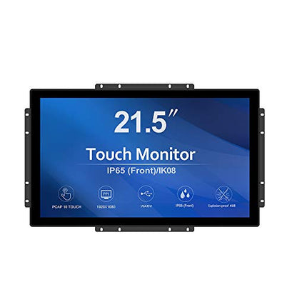 GreenTouch 21.5 inch 10 Points Touch Front IK08/IP65 Open Frame Touch Monitor Desktop or Wall Mountable Multi Point Touch 1920x1080 - size: 21.5 in