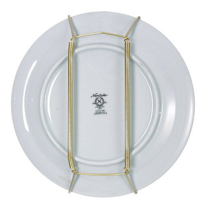 Rocky Mountain Goods Plate Hanger for Wall and Mounting Hardware - Fits Decorative Plates and platters - Heavy Duty Polished Brass - Vinyl Non Scratch Hooks - Includes Wall Mount kit (11" - 18") - size: 11" - 17"