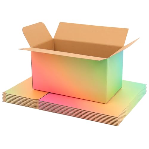 11x6x6 Shipping Boxes Medium Set of 30, Gradient Corrugated Cardboard Box, Mailing Boxes for Packaging Small Business - color: Gradient, size: 11x6x6 Inch
