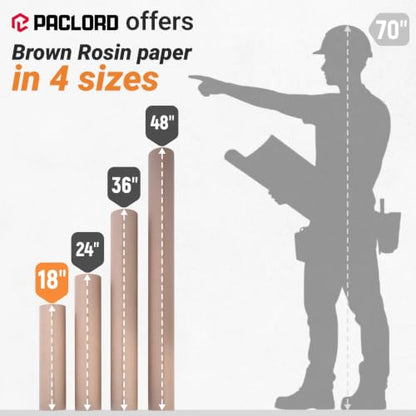 Floor Protection Natural Brown Rosin Paper 18" x 166 ft - style: 249 sq ft (18" x 166' Roll)