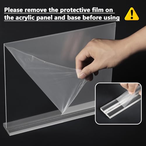 MaxGear Acrylic Sign Holder Horizontal Double Sided Display Stand 6 Pack - size: 6 Pack 11x8.5