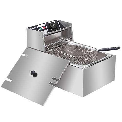 10QT Electric Deep Fryer for Chicken, Fries, and Onion Rings, Family Size