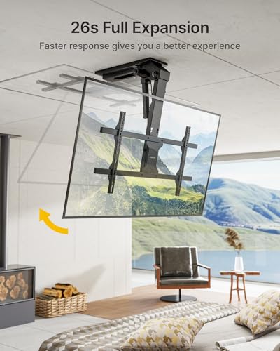 monTEK Motorized Ceiling TV Mount with Remote for 43-86 Inch TVs - size: 43-86 inch