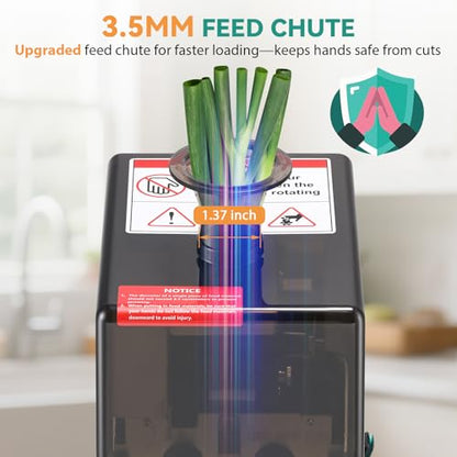 Newhai Commercial Scallion Shredder, 2.3mm Detachable Blade, Compact Design