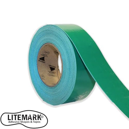 LiteMark Duramark EC700 Floor Marking Tape for Concrete and Pavement | Industrial Marking Tape for Warehouses | Long-Lasting | High Durability (Green), 2 Inch X 18 Feet