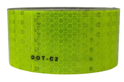 Fluorescent Yellow Green Reflective Tape DOT-C2 Conspiciuity Tape - Commercial ROLL - Automobile Car Truck Boat Trailer Semi Construction Equipment Safety (Fluorescent Yellow Green) (2 in x 20 FT) - size: 2 IN x 20 FT