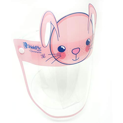 ArtToFrames Protective Face Shield, Kids Bunny Design, Fully Transparent Face and Eye Protection from Droplets and Saliva. Comes Assembled. - color: Bunny, size: 1 Count (Pack of 1)