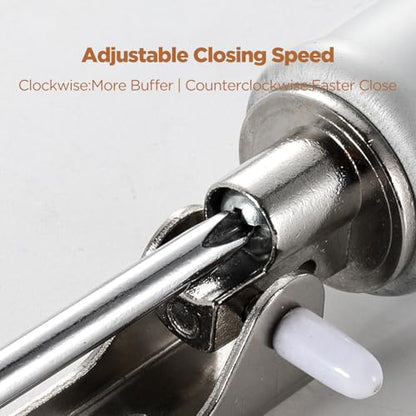 Storm Door Closer, Heavy Duty Adjustable Pneumatic Closer Kit with Safety Hold-Open Feature, Universal Replacement for Screen, Storm, Home, RV & Commercial Doors(LPDC-01)