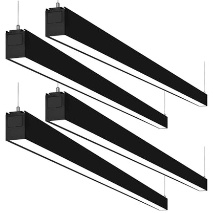 hykolity 8FT Linkable LED Linear Light, 80W 9600LM 3CCT 3000K/4000K/5000K - color: Black, size: 8FT-4Pack