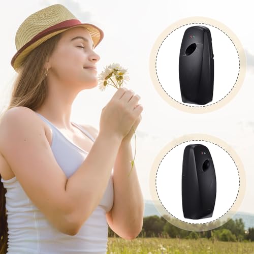 Maxcheck 4 Pcs Automatic Air Freshener Spray Dispenser for Room, Black - color: Black