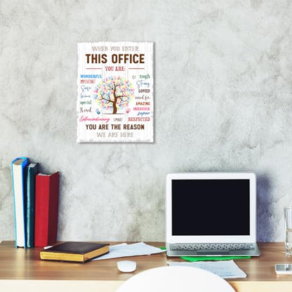 When You Enter This Office Wall Art Framed,Positive Office Wall Decor - color: In This Office2