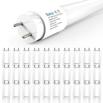 Sunco 30 Pack 4 Foot T8 LED Tube Light Bulbs, 5000K, 20W, Hybrid A+B - size: 30 Pack